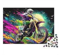 Wolf Under Moon Jigsaw Puzzles for Adults Fun 300 Piece Beautiful Pictures Education Game Home Decoration Toy Intellectual Game Stress Relief Toy Challenge Educational (300pcs (40x28cm))