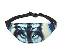 Wolf Under Moon Waist Bag. Lightweight And Waterproof, Suitable For Travel And Daily Use, Fashionable Design, For Men And Women.