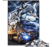 Wolf Under The Moon 1000 Piece Jigsaw Puzzles for Adults Gifts, Challenging Game Gifts for Is Ideal As A Gift for The Whole Family 26x38cm