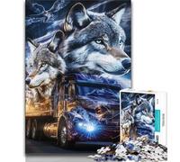 Wolf Under The Moon Jigsaw Puzzles for Adults Teenagers Jigsaws Puzzle,for Educational Game Challenge Toy Unique Home Decor And Gifts (38x26cm)