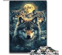 Wolf Under The Moon Jigsaw Puzzles for Teenagers 2000 Jigsaws, Staycation Kill Time Every Piece Is Unique - Challenging Family Fun Game (70x100cm)