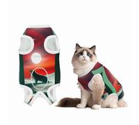 Wolf Under The Moonlight Dog Surgery Suit Recovery Suit, 100% Cotton Breathable Full Body Dog & Cat Surgical Suit with Cute Prints, Male & Female Pets Medium