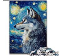 Wolf Under The Night Sky Puzzles for Teenagers 1000 Pieces, Staycation Kill Time Birthday Present, Gifts, Wall Art for 14+ (50x75cm)