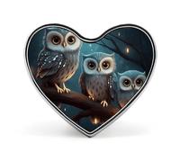 Wolf Under The Starry Sky Lapel Pin Fashion Brooch Pin Cute Button Badges Heart Shape