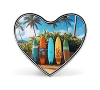 Wolf Under The Starry Sky Lapel Pin Fashion Brooch Pin Cute Button Badges Heart Shape Button Pins Enamel Pins Metal Pinback for Hat Shirt Clothing Bags Decoration, Love form, Aluminum, no gemstone