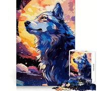 Wolf Vector for Adults 1000 Piece Puzzle Think Training Serene Escape Defined Edges Creative Gift (38x26cm)