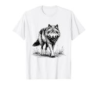 Wolf Walking Illustration T-Shirt