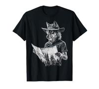 Wolf Wandering Nature Lover Art Animal Graphic Wolf T-Shirt