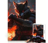 Wolf Warrior Art Adult Jigsaw Puzzle1000 Pieces Mind Wellness Serene Activity Sharp Edges (38x52cm)