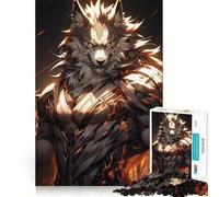 Wolf Warrior Puzzles for Adults 1000 Pieces Focus Boost Fun Uniform Size Precise Pieces Bonding Activity for Loved Ones (38x26cm)
