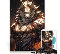 Wolf Warrior Puzzles for Adults 1000 Pieces Mental Boost Play Neat Cut Perfect Alignment Bonding Activity for Loved Ones (50x75cm)