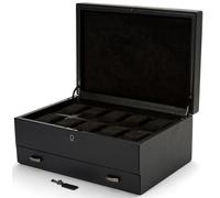 WOLF Watch Box British Racing Black 10pc Storage WLF-378