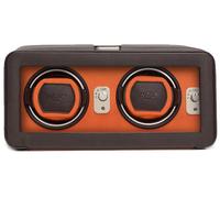 Wolf Watch Winder Windsor Double With Cover Brown/Orange - Black WLF-035