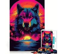 Wolf Watercolor 1000 Piece Puzzle For Teenagers Mind Skill Play Laser Cut for Flawless Fit Relaxing Indoor Group Activity (38x52cm)