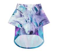 Wolf Waterfall Cute Pet T-Shirt Breathable Button Crew Neck Shirt for Cats Dog Clothes Outdoor Apparel Outfit