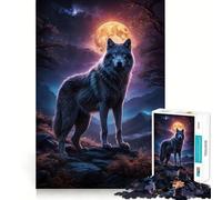 Wolf Werewolf 1000 Jigsaw Puzzle Mental Fun Game Seamless Fit Precise Pieces Relaxing Indoor Group Activity (50x75cm)