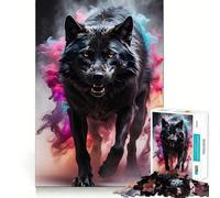 Wolf Werewolf 1000 Piece Jigsaws for Adults Mind Train Fun Precision Cut Smooth Edges Absorbing Activity for Quiet Nights (38x52cm)