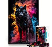 Wolf Werewolf Jigsaw Puzzle 1000 Piece Focus Boost Fun Advanced Laser Cutting Tech Travel-friendly Brain Game Gift (38x26cm)