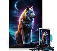 Wolf Werewolf Jigsaw Puzzle 1000 Piece Focus Boost Fun Advanced Laser Cutting Tech Travel-friendly Brain Game Gift (38x52cm)