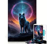 Wolf Werewolf Jigsaw Puzzle 1000 Piece Mental Fun Game No Gap Tight Fitting Design for Family Gatherings (38x26cm)