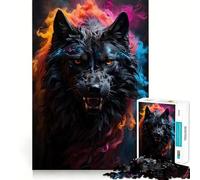 Wolf Werewolf Jigsaw Puzzle 1000 Piece Mental Fun Game No Gap Tight Fitting Design for Family Gatherings (50x75cm)