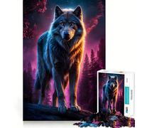 Wolf Werewolf Jigsaw Puzzle 1000 Piece Mind Train Fun Burr Free Clean Cut Pieces Absorbing Activity for Quiet Nights (50x75cm)