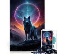 Wolf Werewolf Jigsaw Puzzle1000 Pieces Thinking Skill Game Seamless Fit Precise Pieces Family Fun Night Activity (50x75cm)