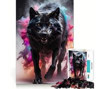 Wolf Werewolf Jigsaws 1000 Pieces for Adults Memory Boost Game Professional Grade Cutting Heartwarming Gathering Activity (50x75cm)