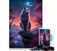 Wolf Werewolf Landscape 1000 Jigsaw Puzzle Mental Fun Game Seamless Fit Precise Pieces Relaxing Indoor Group Activity (38x26cm)