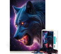 Wolf Werewolf Landscape 1000 Piece Jigsaw Brain Skill Game High Precision Die Cut Fascinating Hobby for Idle Moments (50x75cm)