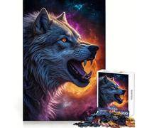 Wolf Werewolf Landscape 1000 Piece Jigsaw Puzzles for Teenagers Jigsaw Cognitive Workout Calm Leisure Ideal Fit Winter Gift (50x75cm)