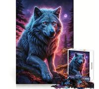Wolf Werewolf Landscape 1000 Piece Jigsaws for Adults Recall Power Light Enjoyment Precise Edges Meaningful Gift (38x52cm)