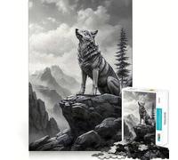 Wolf Werewolf Landscape 1000 Pieces Puzzles for Adults Mind Exercise Play Precision Cut Smooth Edges Relaxing Indoor Group Activity (38x26cm)
