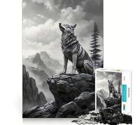 Wolf Werewolf Landscape Jigsaw Puzzle 1000 Piece Mental Exercise Fun Seamless Fit Precise Pieces Engaging Way to Pass Free Hours (50x75cm)