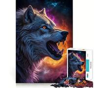 Wolf Werewolf Landscape Jigsaw Puzzles for Teenagers 1000 Mental Fun Game Clean Seamless Connection Engaging Way to Pass Free Hours (38x52cm)
