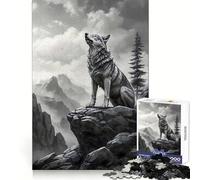 Wolf Werewolf Landscape Jigsaws 1000 Pieces for Adults Mind Clarity Mind Calming Fun Fine Edges Perfect Present (38x52cm)