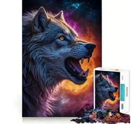 Wolf Werewolf Landscape Puzzles for Adults 1000 Pieces Mental Boost Play Neat Cut Perfect Alignment Bonding Activity for Loved Ones (38x26cm)