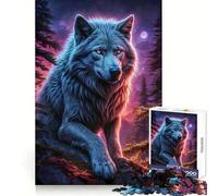 Wolf Werewolf Landscape Teenagers Puzzles 1000 Piece Jigsaws Focus Ability Casual Relaxation Interlock Well Memorable Gift (50x75cm)