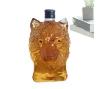 Wolf Whiskey Bottle,W.olf Sculpture Wine Cup,380g Artistic Wo.lf Head Shaped Whiskey Decanter,Funny Stylish Empty Glass Liquor Bottles For Dad Husband Alcohol Loves Present Cocktail Travel Kitchen Bar