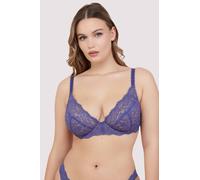 Wolf & Whistle Ariana Space Dust Blue Everyday Comfort 'lace Bra' In Purple Purple