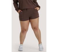 Wolf and Whistle Brown Tie Waist Curve Shorts 26 Brown