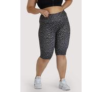 Wolf and Whistle Eco Dusty Olive Leopard Curve Shorts 26 Green