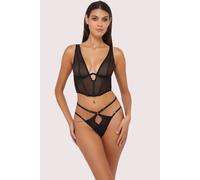 Wolf & Whistle Kali Mesh Basque In Black Black 38E