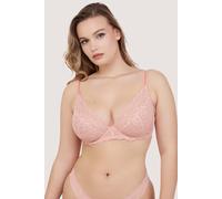 Wolf & Whistle Women's Ariana Coral Everyday Comfort 'Lace Bra' | Size: 36DD Wolf & Whistle Coral 36DD