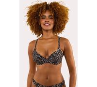 Wolf & Whistle Women's Juliet Leopard Print Mix & Match Fuller Bust Plunge Bikini Top | Size: 38F Wolf & Whistle Multicolor 38F