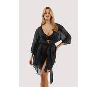 Wolf & Whistle Women's Khaki giraffe beach kimono in Green | Size: 8
