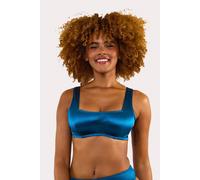 Wolf & Whistle Women's Kylie Teal Fuller Bust Square Neck Crop Top | Size: 38F Wolf & Whistle Teal 38F
