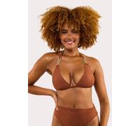Wolf & Whistle Women's Morgan Bronze Glitter Mix & Match Triangle Bikini Top | Size: 10D/DD Wolf & Whistle Bronze 10D/DD