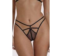 Wolf & Whistle Women's Penny Black Multi Strap Cut Out Mesh 'Thong' | Size: 16 Wolf & Whistle Black 16