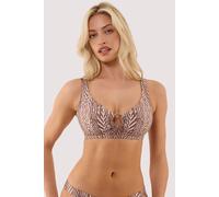 Wolf & Whistle Women's Raquel Bikini Top With Shell Ring | Size: 14E/F